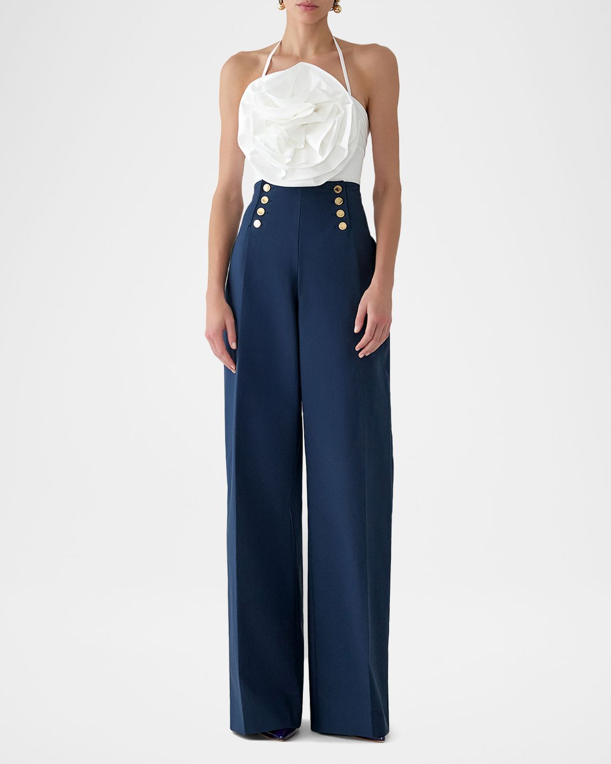 Carolina Herrera Rose Applique Halter Top | Thumbnail 4 Carolina Herrera Rose Applique Halter Top | Thumbnail 4