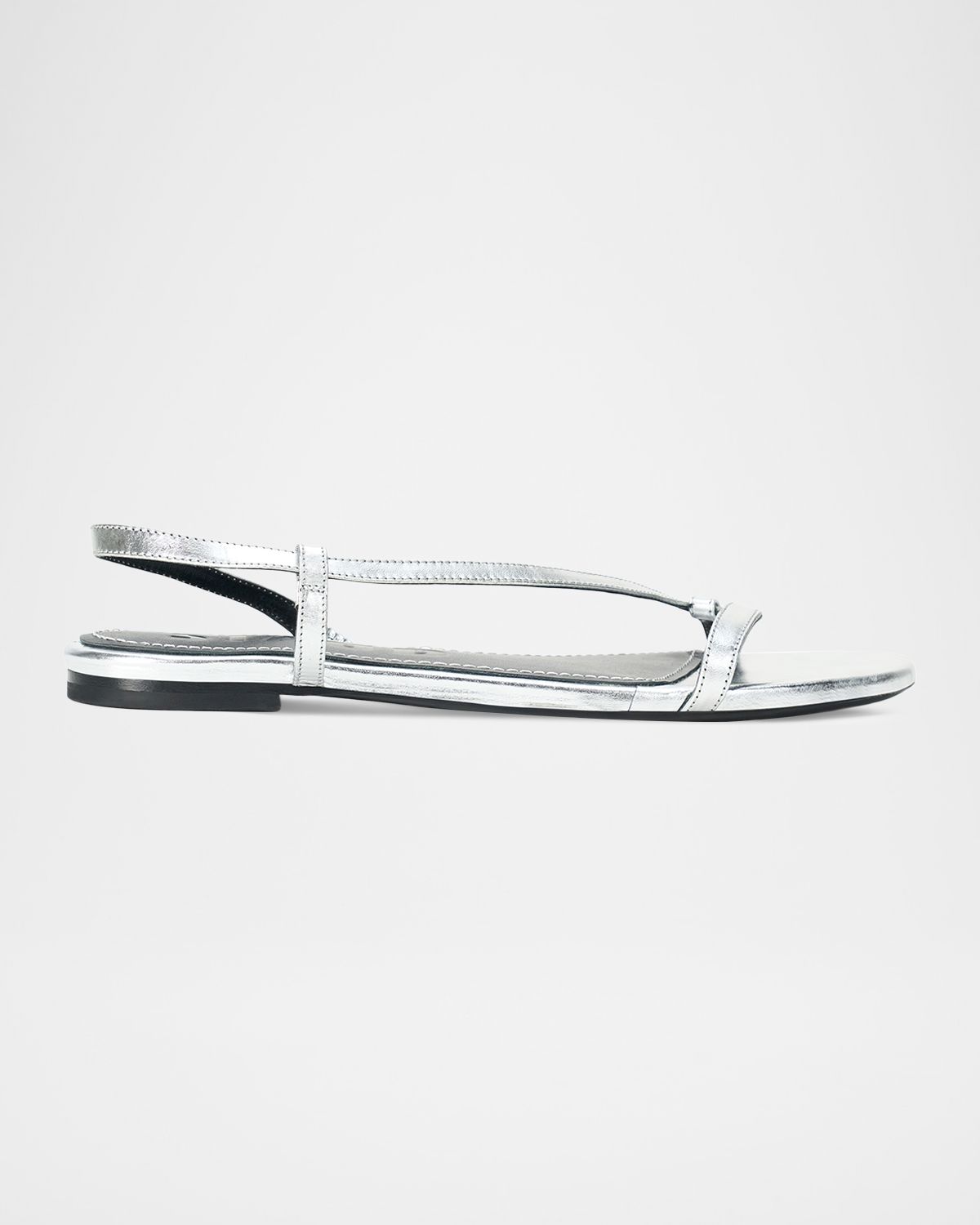 STAUD Louden Metallic Leather Sandals