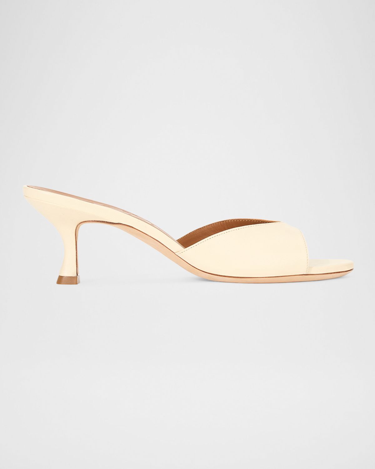 STAUD 60mm Brigitte Leather Kitten-Heel Mules