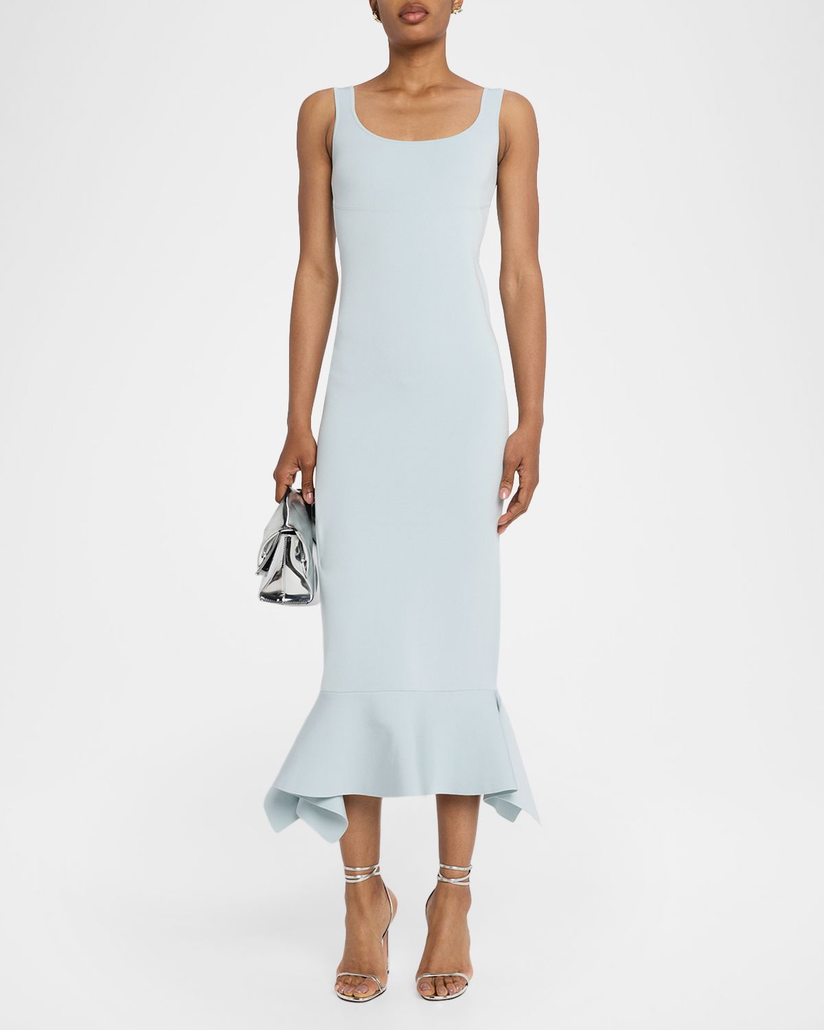 Roland Mouret Fit-And-Flare Knit Midi Dress