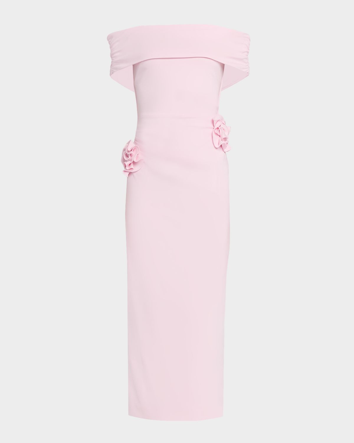 Roland Mouret Off-The-Shoulder Flower Jersey Midi Dress