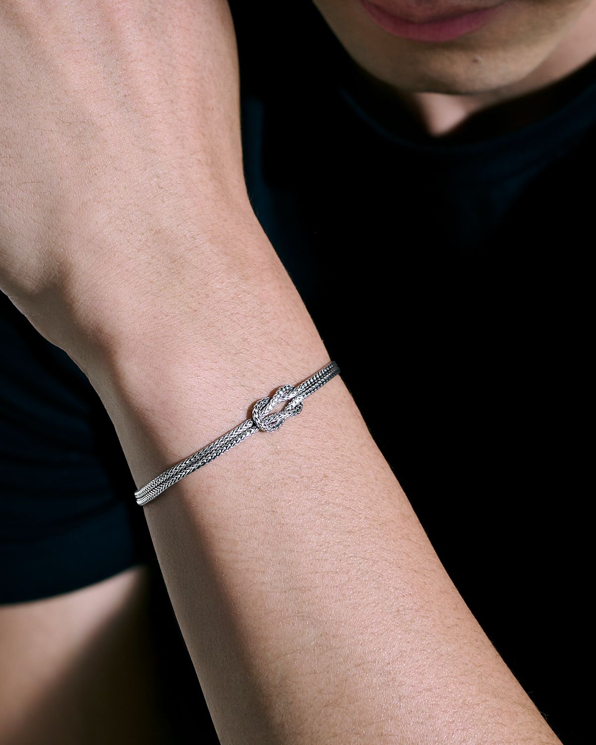 John Hardy Love Knot Sterling Silver Chain Bracelet, 1.8mm