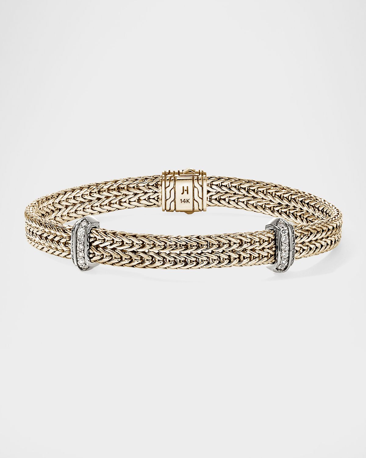 John Hardy Icon Link 14K Yellow Gold and Diamond Bracelet, 6mm