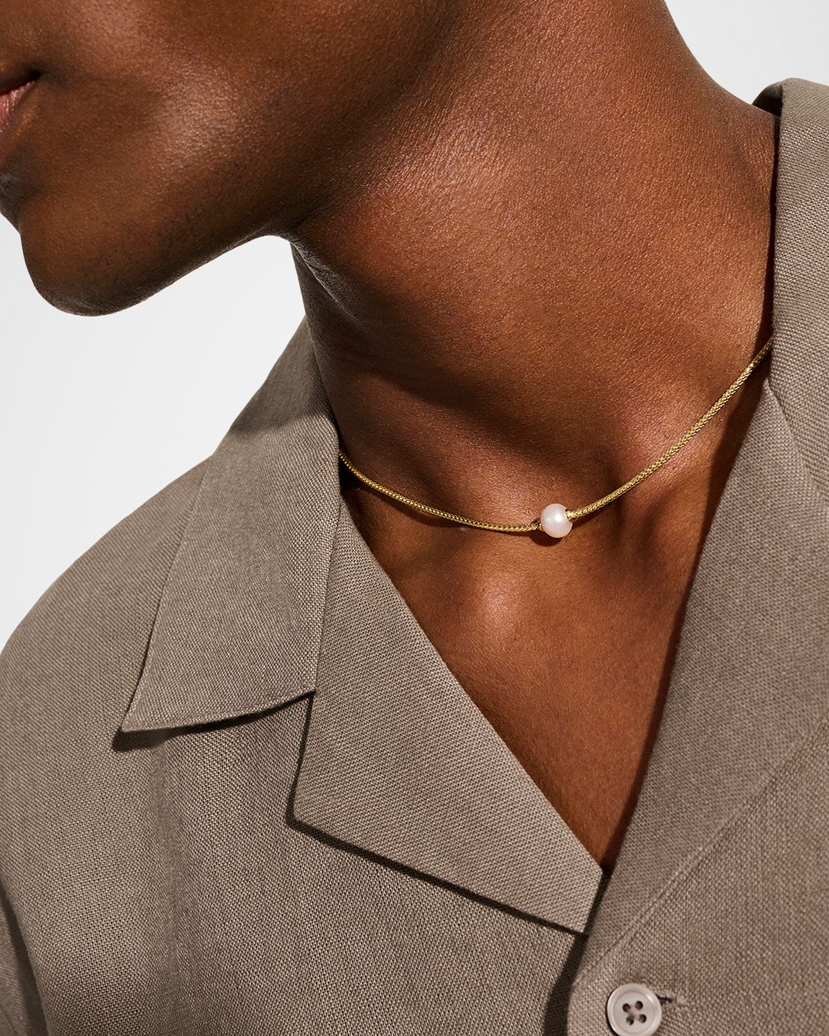 John Hardy JH Essential 14K Yellow Gold Freshwater Pearl Necklace, 1.8mm