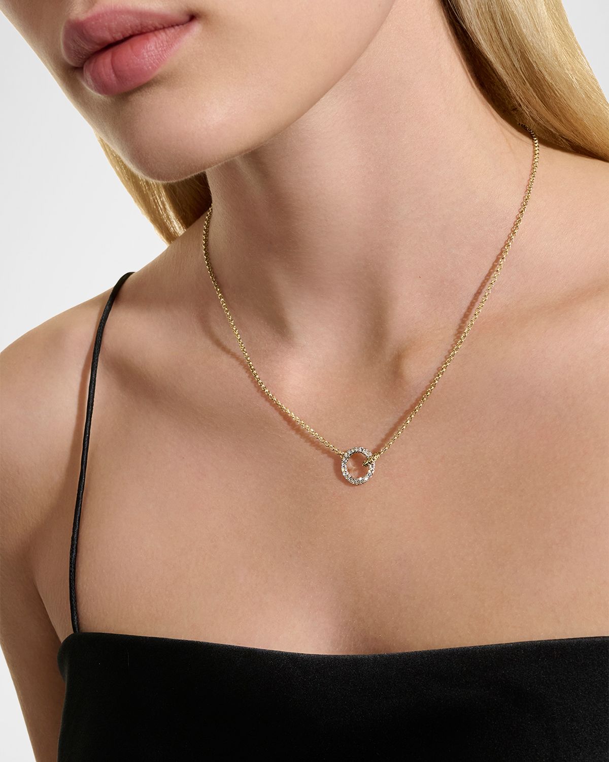 John Hardy JH Essential 14K Yellow Gold Diamond Pave Necklace, 2mm