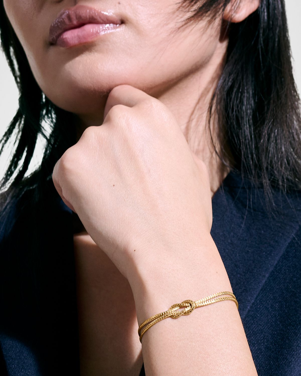 John Hardy Love Knot 14K Yellow Gold Chain Bracelet, 1.8mm