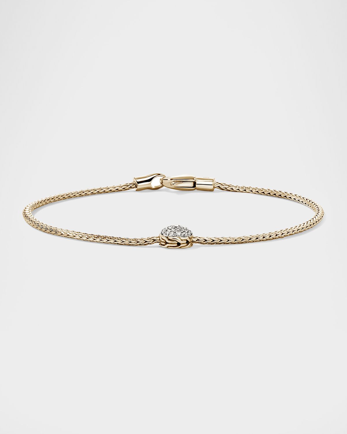 John Hardy JH Essential 14K Yellow Gold Diamond Pave Bracelet, 1.8mm