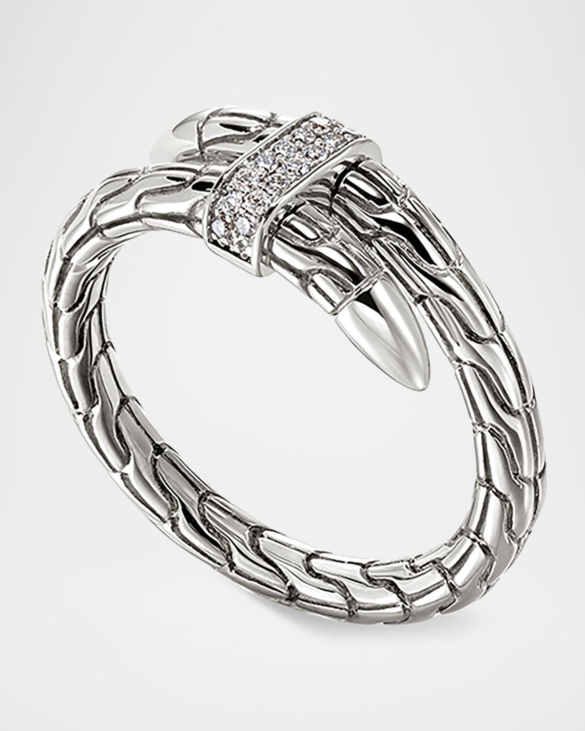 John Hardy Sterling Silver Diamond Pave Spear Ring - Women's Jewelry And Watches