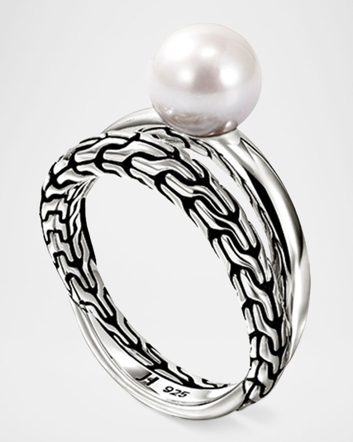 John Hardy JH Essential Sterling Silver Freshwater Pearl Ring