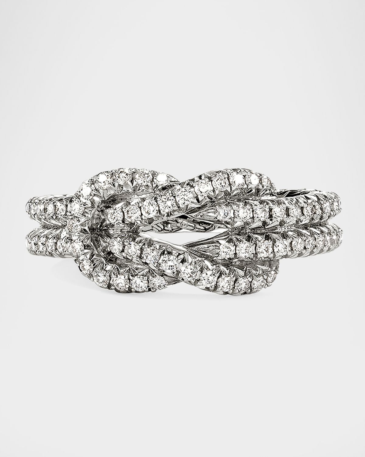 John Hardy Sterling Silver Diamond Pave Love Knot Ring
