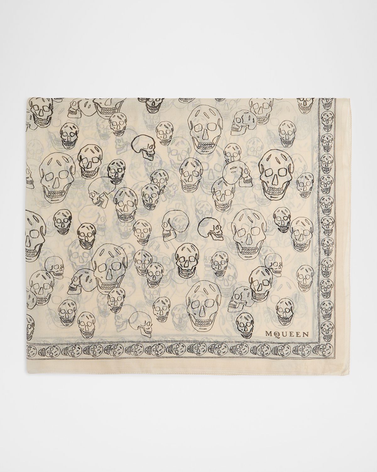 McQueen Skull Chiffon Scarf | Thumbnail 5