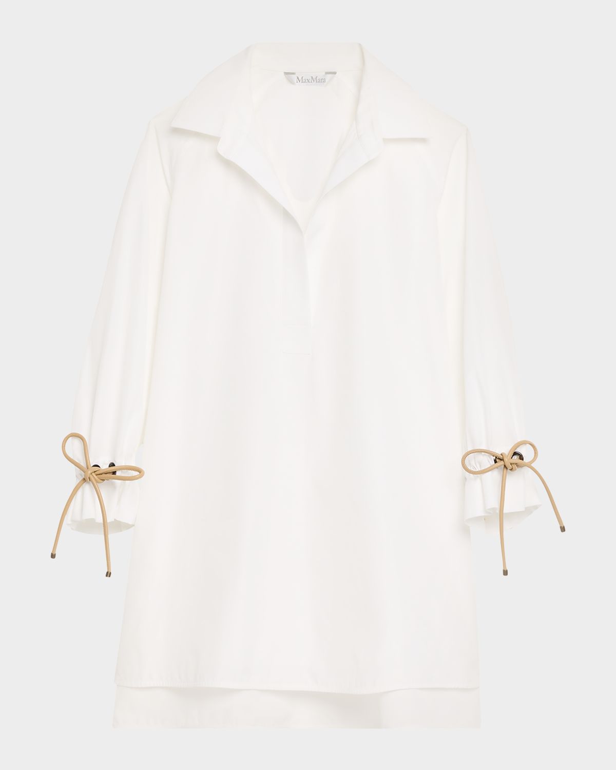 Max Mara Raglan-Sleeve Cotton Poplin Blouse