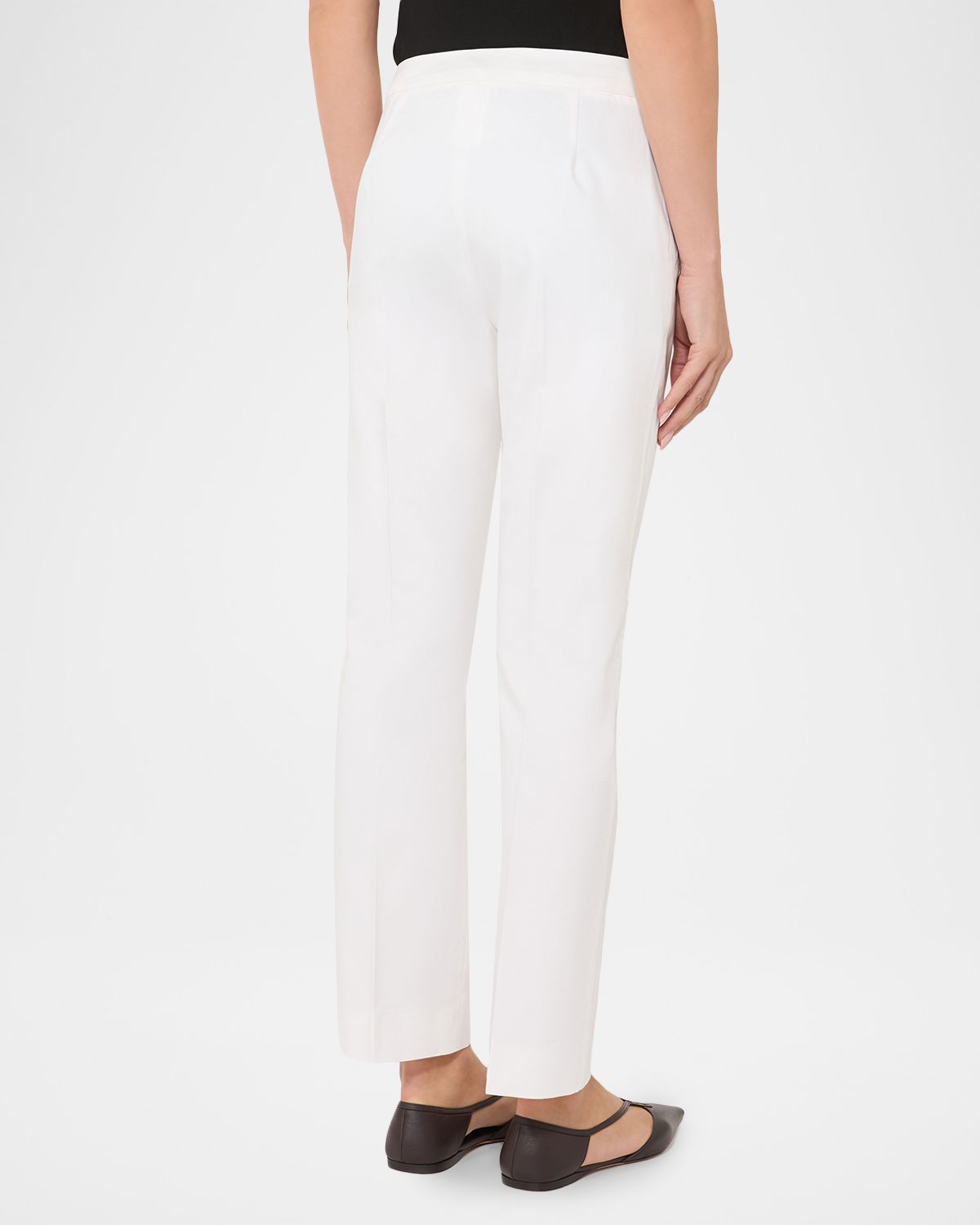 Max Mara Silk Slim-Leg Ankle Cigarette Pants