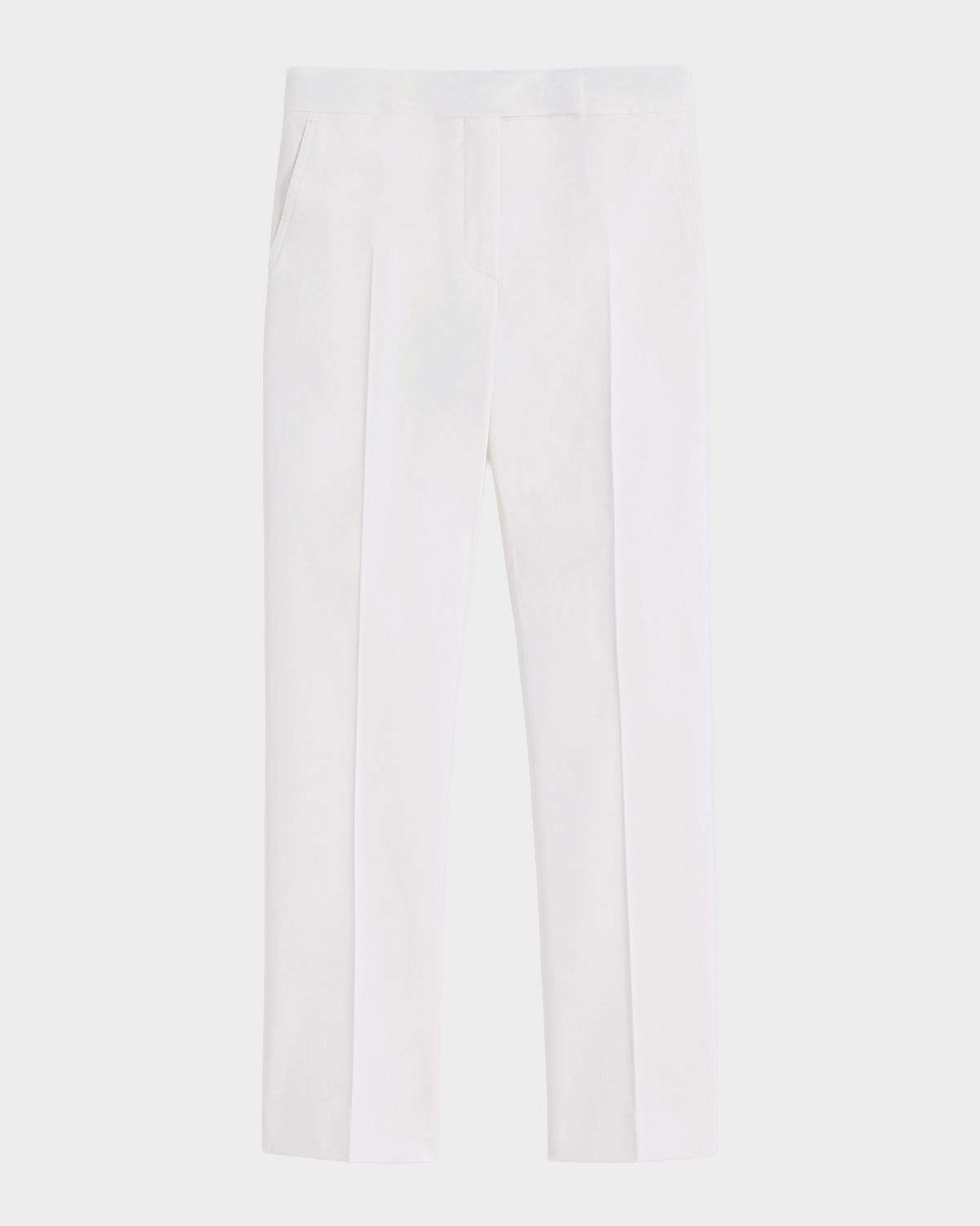 Max Mara Silk Slim-Leg Ankle Cigarette Pants