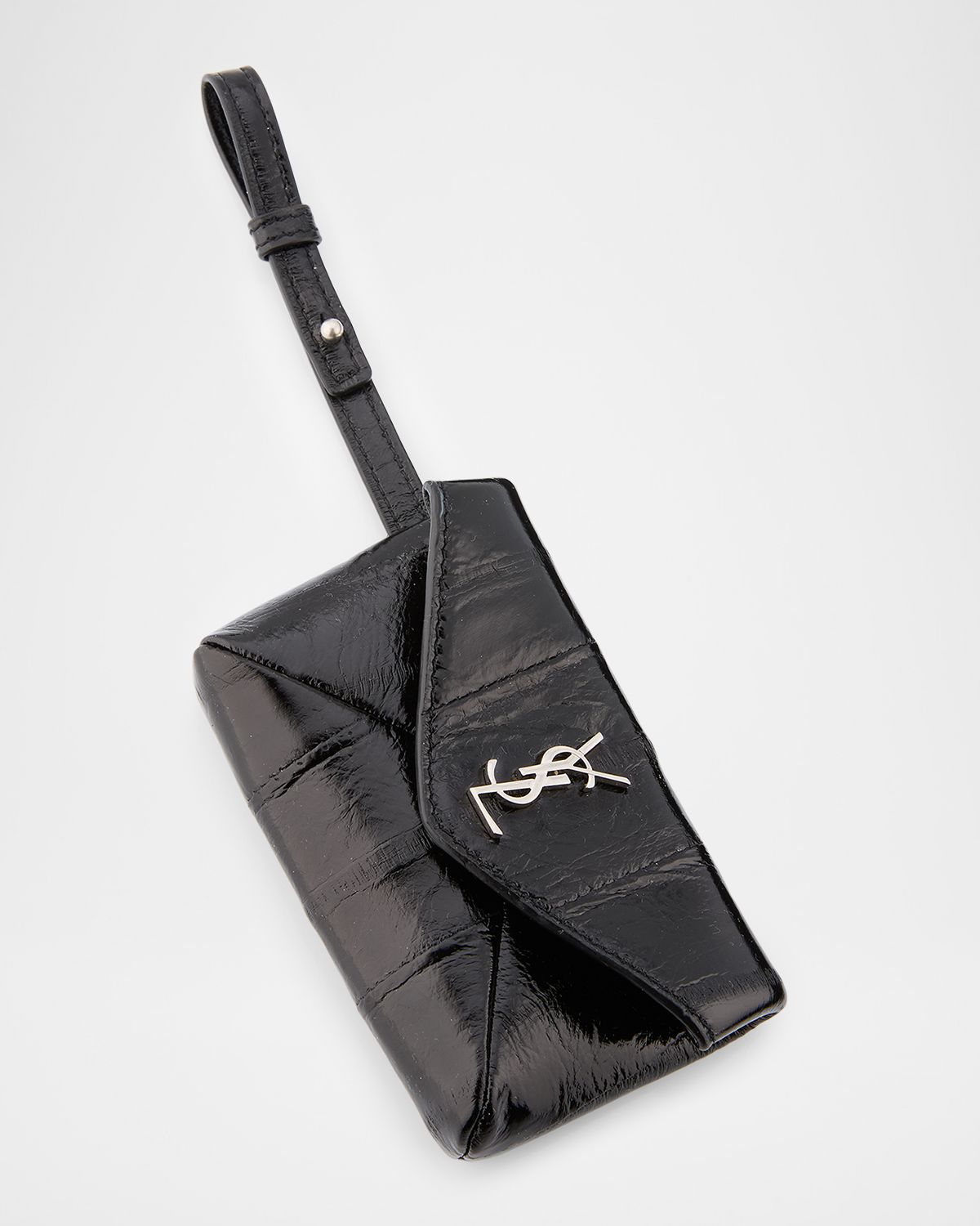 Saint Laurent Men 's Cassandre YSL Micro Envelope in Leather | Thumbnail 4 Saint Laurent Men 's Cassandre YSL Micro Envelope in Leather | Thumbnail 4