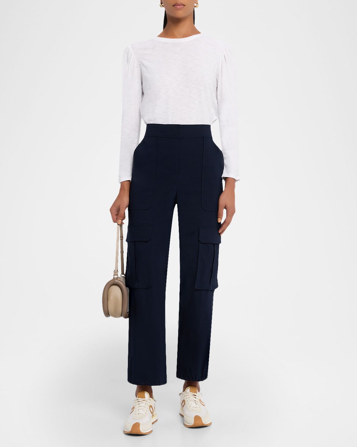 Veronica Beard Bouvet Puff-Sleeve Tee