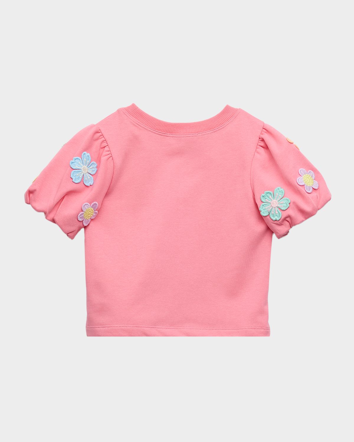 Hannah Banana Girl 's Floral Embroidered Puff-Sleeve Top, Size 2T-10