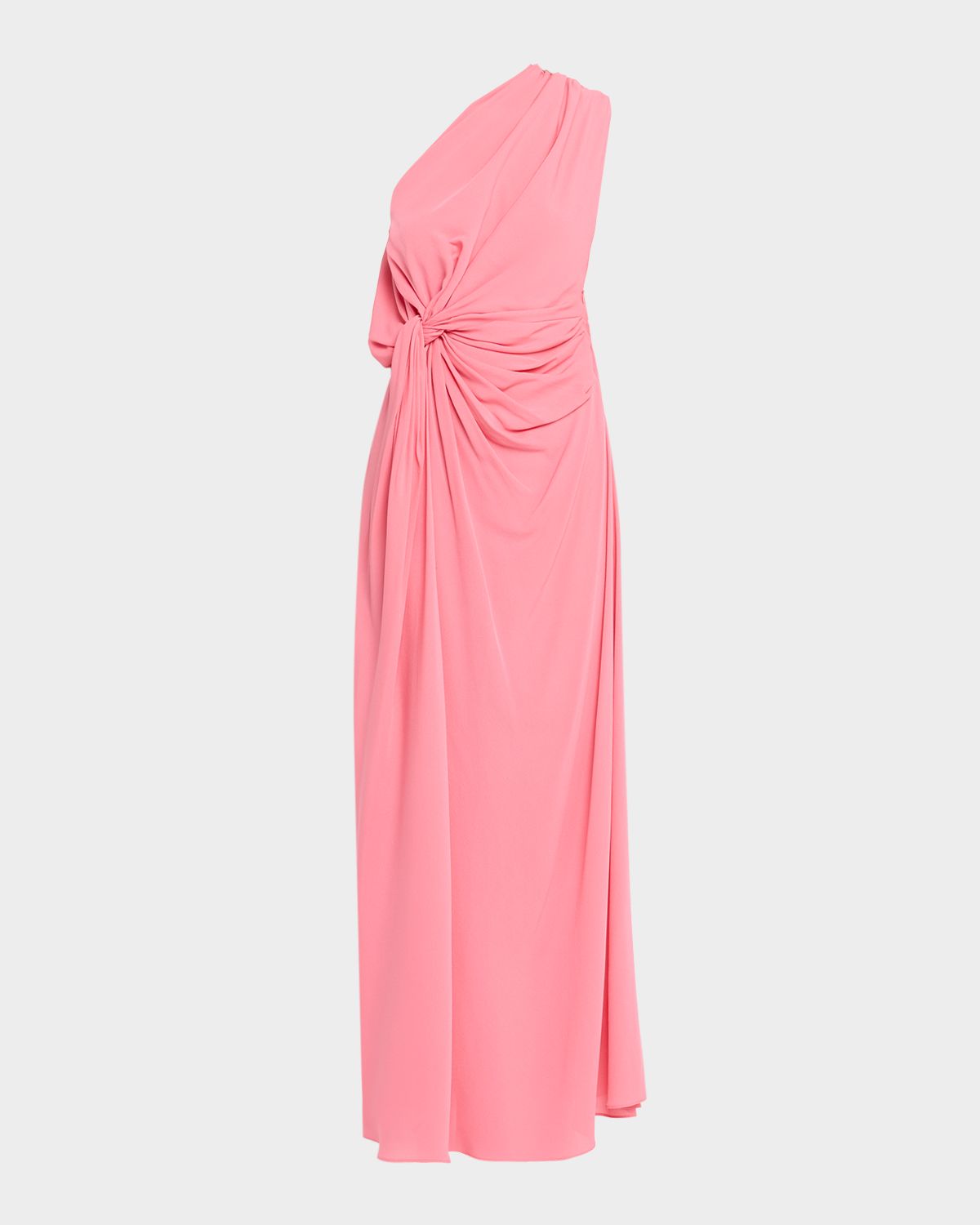 Alex Perry One-Shoulder Draped Silk Gown
