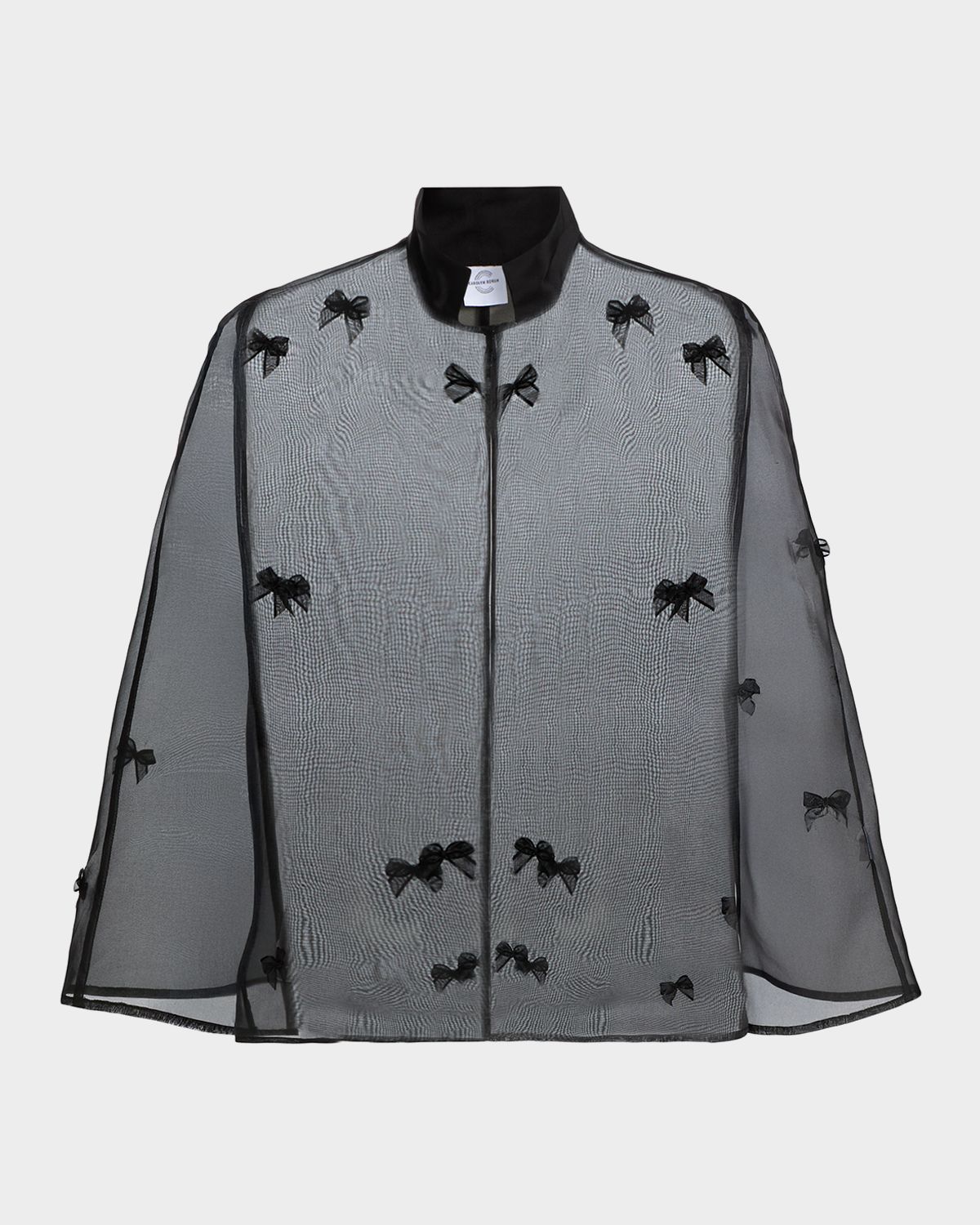 Carolyn Rowan Bow Silk Organza Cape