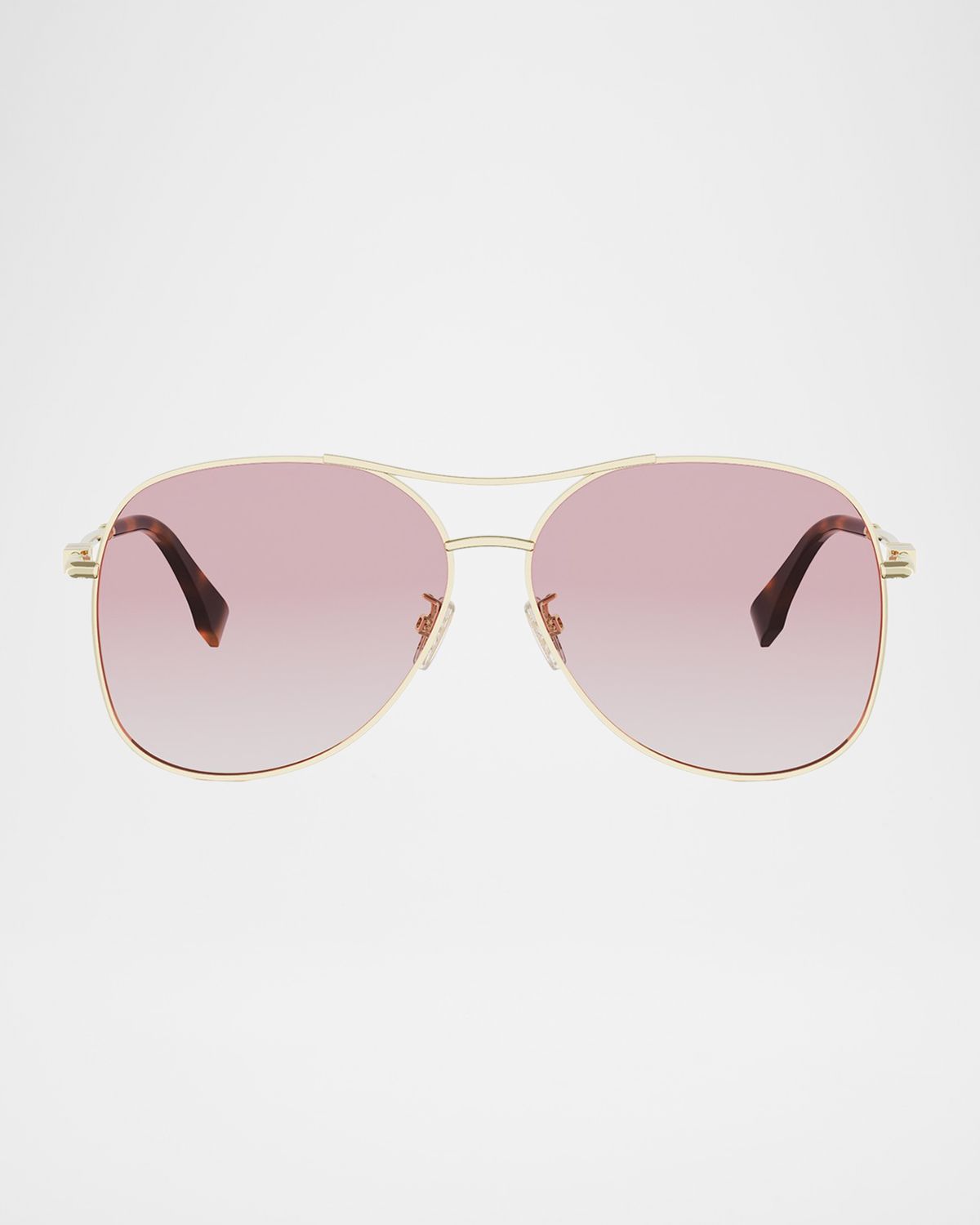 Fendi graphy 61mm Metal Aviator Sunglasses