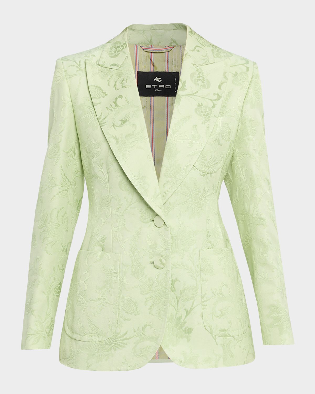 Etro Floral Single-Breasted Jacquard Jacket