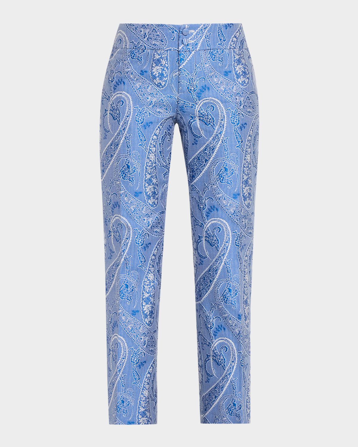 Etro Paisley Jacquard Kickflare Ankle Pants