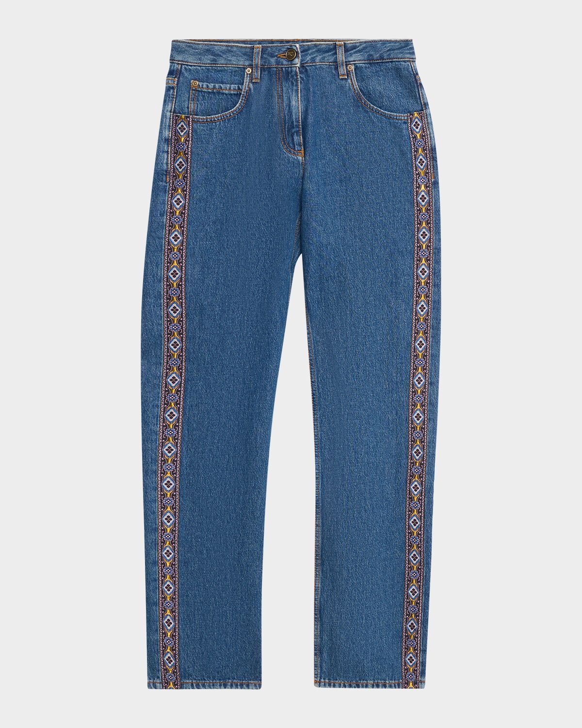 Etro Mid-Rise Mom Fit Straight-Leg Jeans
