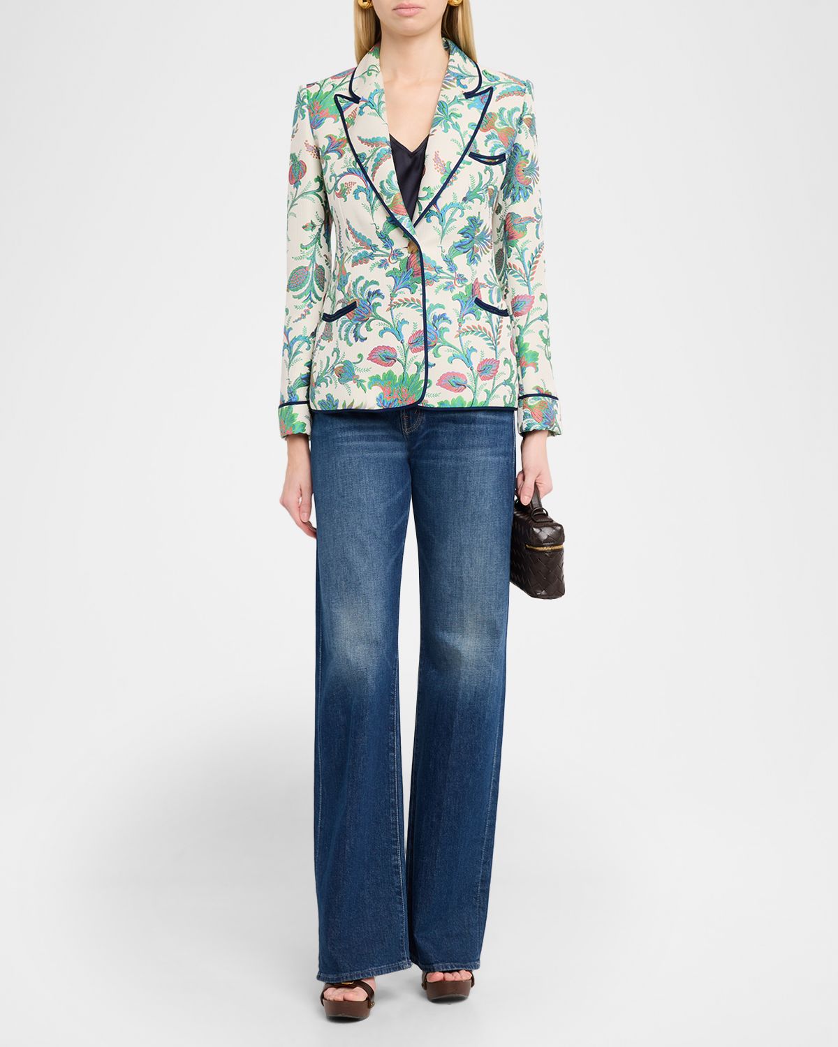 Etro Floral Jacquard Single-Breasted Fitted Jacket