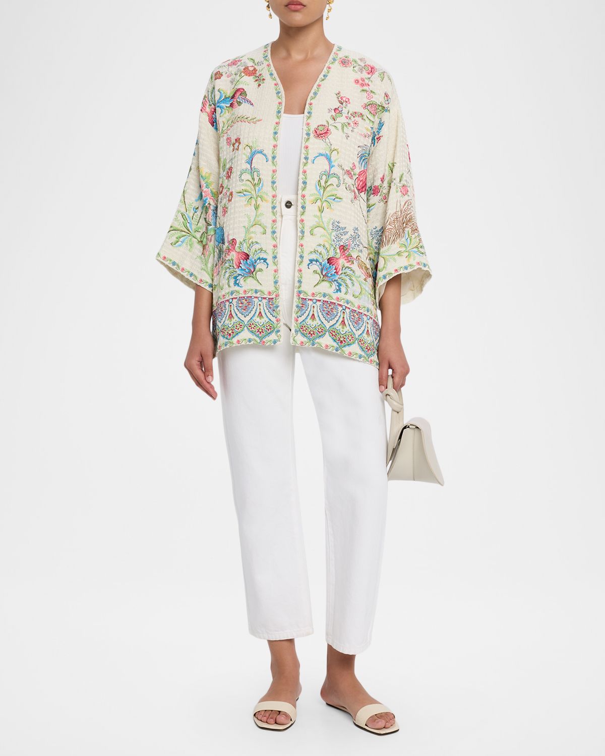 Etro Kesa Paisley Cotton Open Jacket