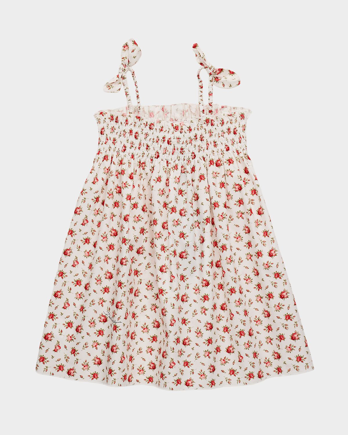Dolce & Gabbana Girl 's Sleeveless Rose-Print Poplin Dress, Size -14
