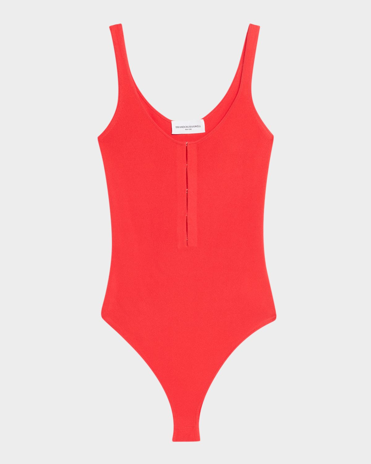 Brandon Maxwell The Scarlett Scoop-Neck Sleeveless Bodysuit