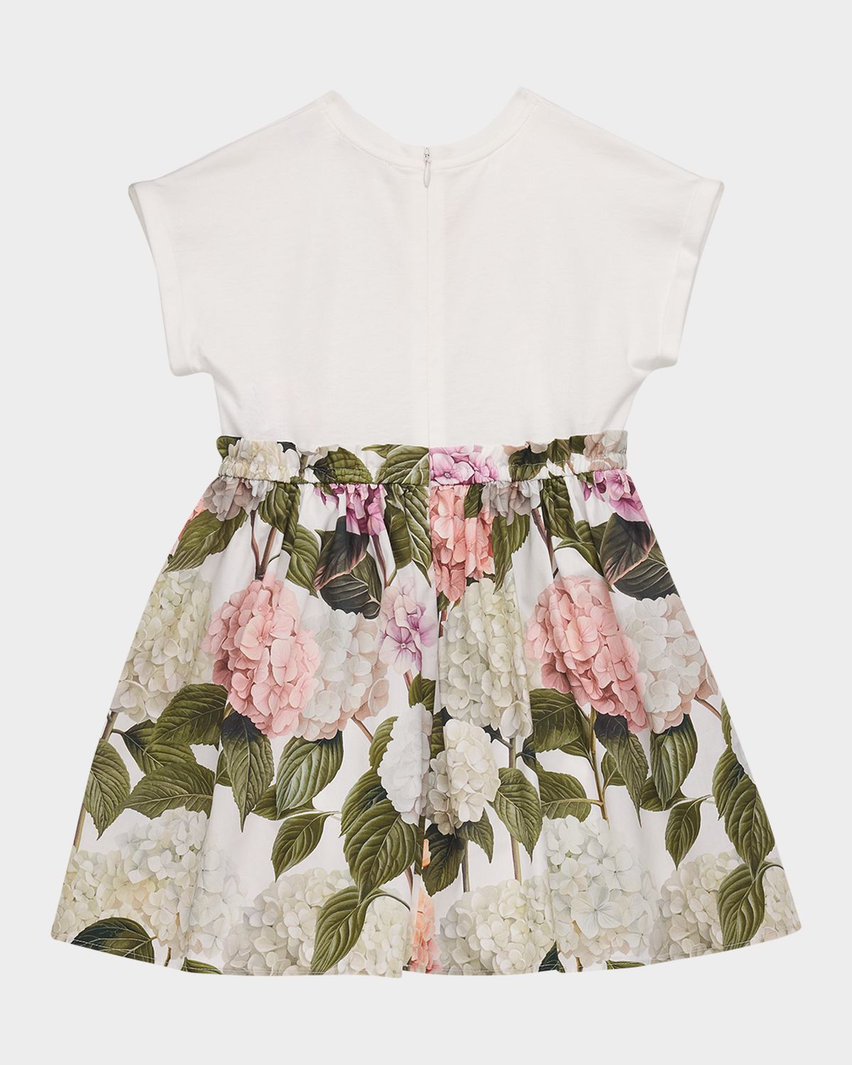 Dolce & Gabbana Girl 's DG Hydrangea-Print Cotton Jersey & Poplin Dress, Size 3M-12