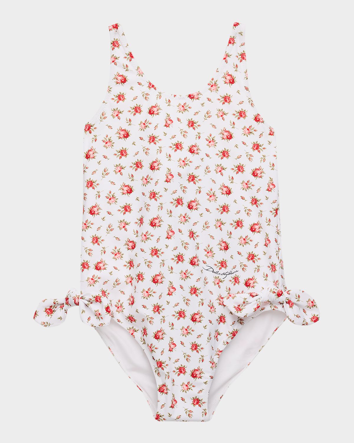 Dolce & Gabbana Girl 's Small Rose-Print One-Piece Swimsuit, Size -14