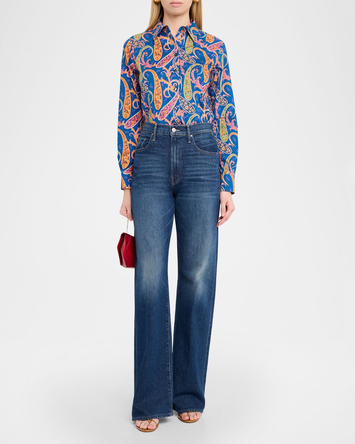 Etro Paisley-Print Cotton Button-Down Shirt