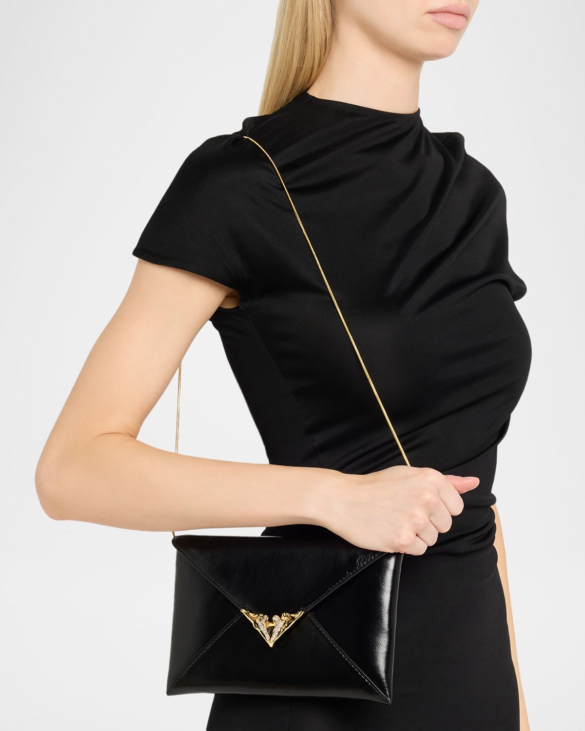 Alexis Bittar Envelope Leather Clutch Bag