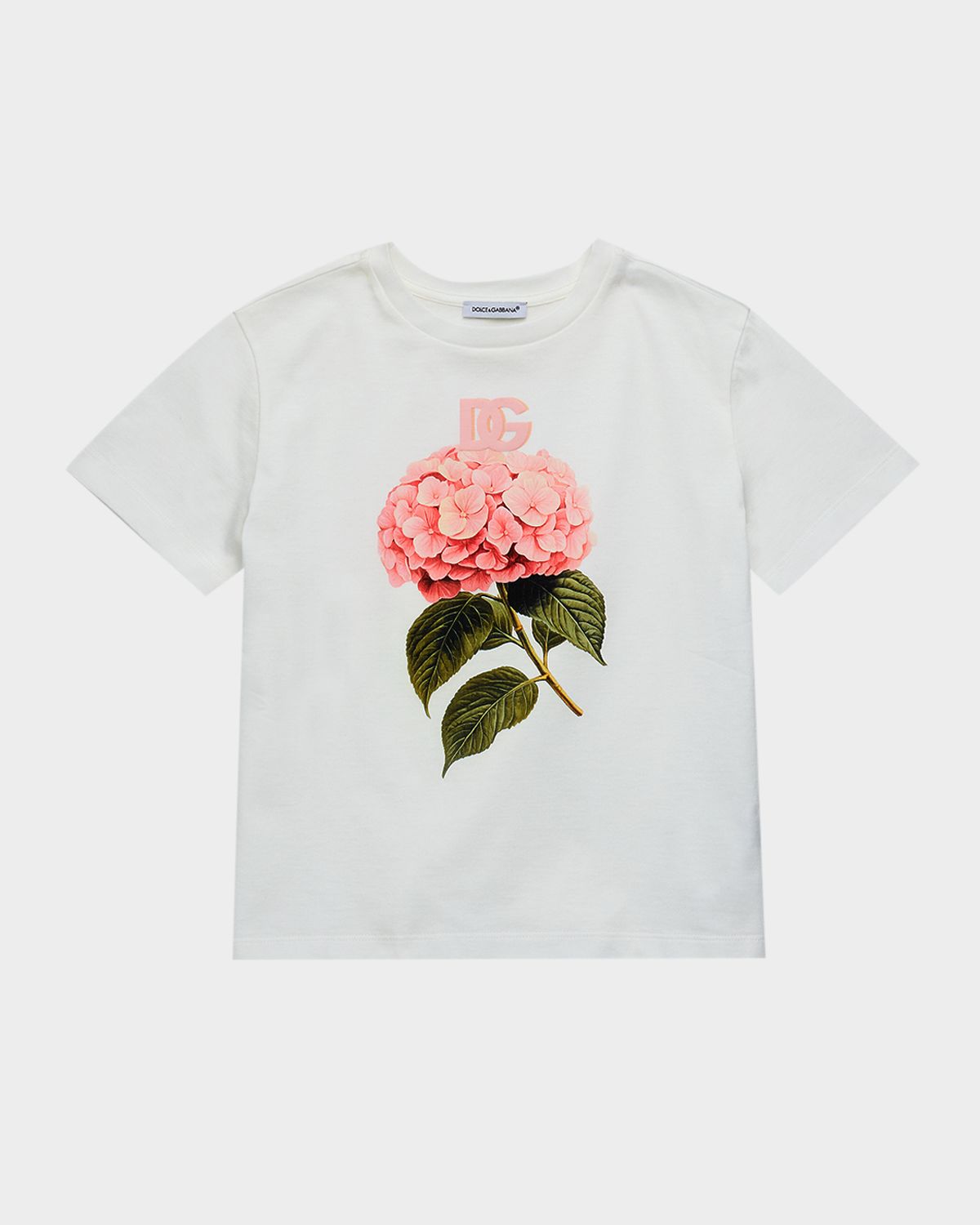 Dolce & Gabbana Girl 's DG Floral Cotton T-Shirt, Size -6