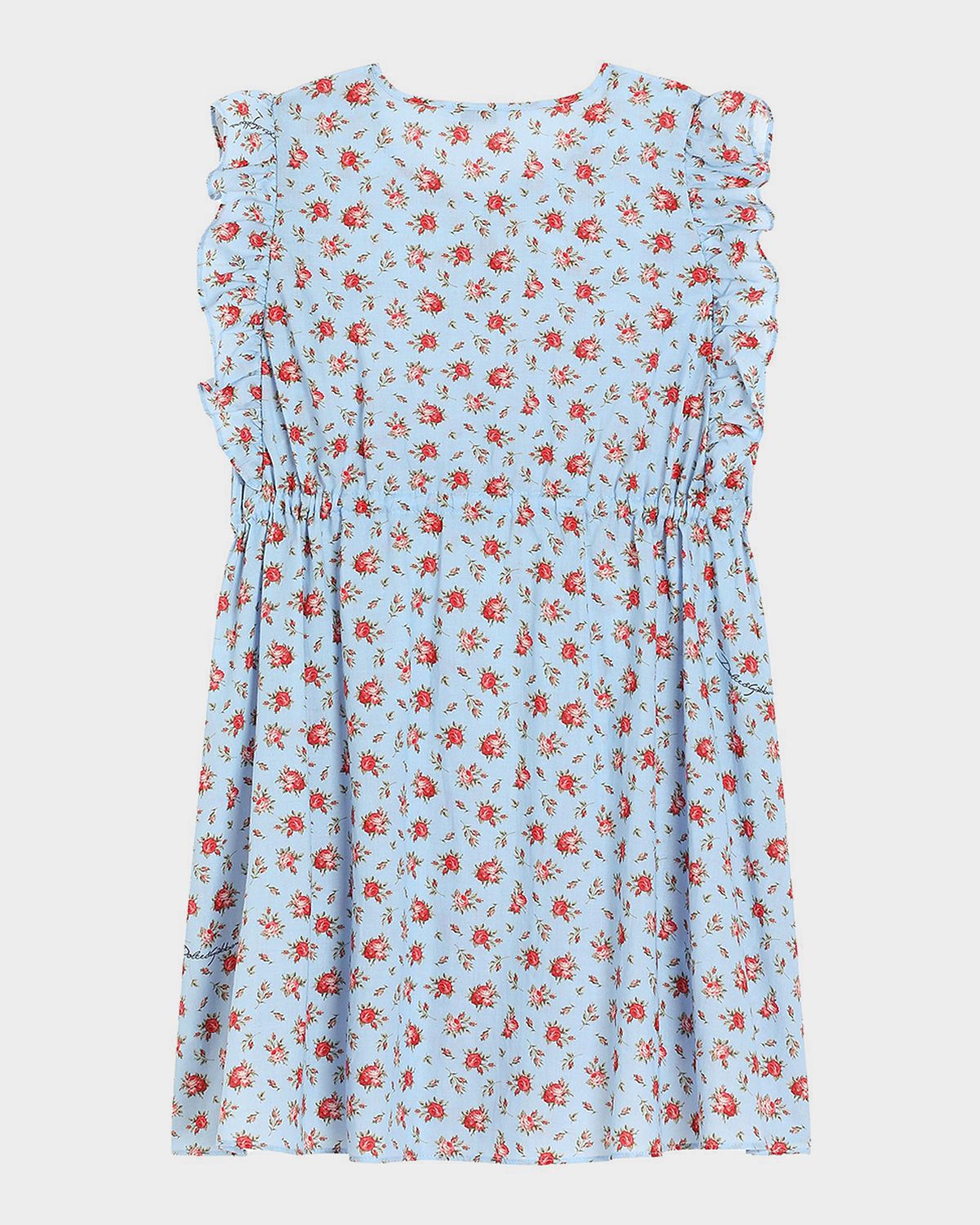 Dolce & Gabbana Girl 's Small Rose-Print Cotton Muslin Dress, -14