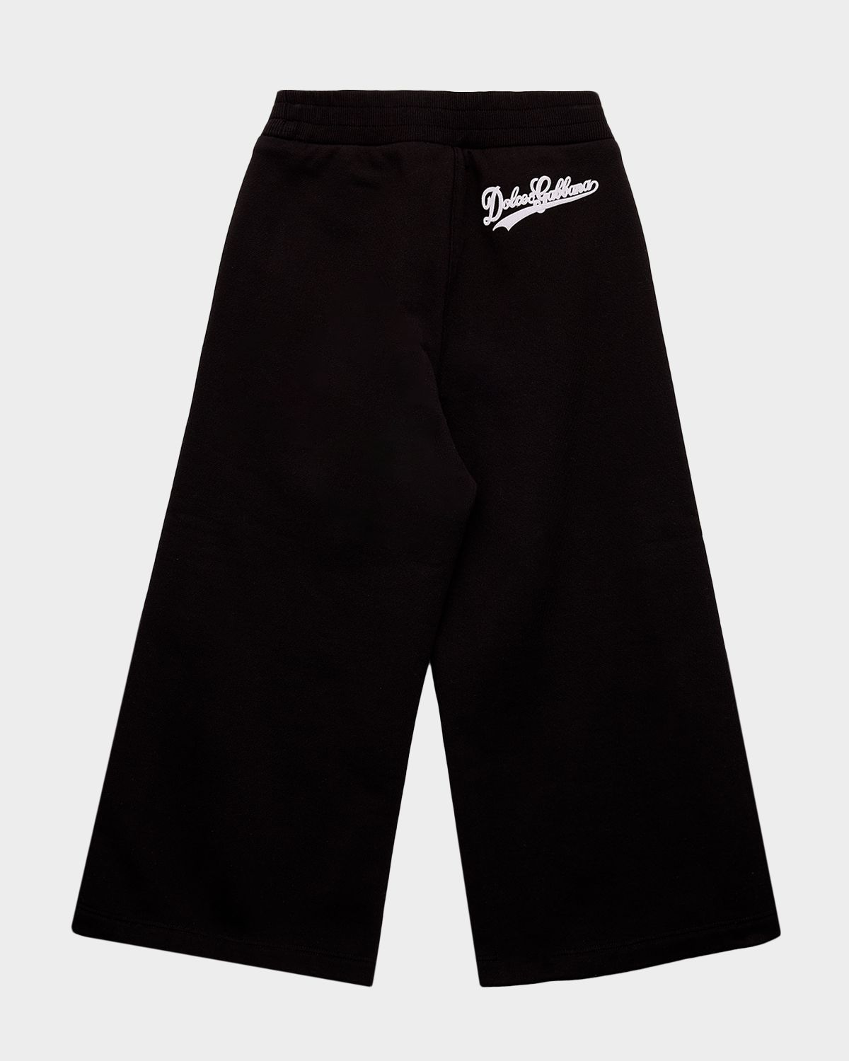 Dolce & Gabbana Girl 's Embroidered Logo Side-Snap Jogger Pants, Size 4-