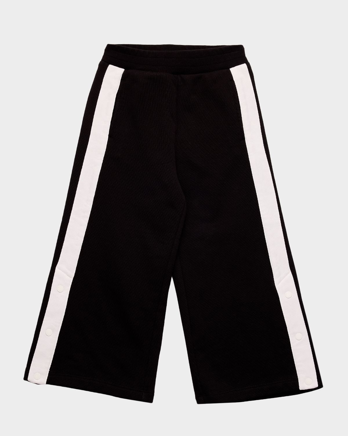 Dolce & Gabbana Girl 's Embroidered Logo Side-Snap Jogger Pants, Size 8-