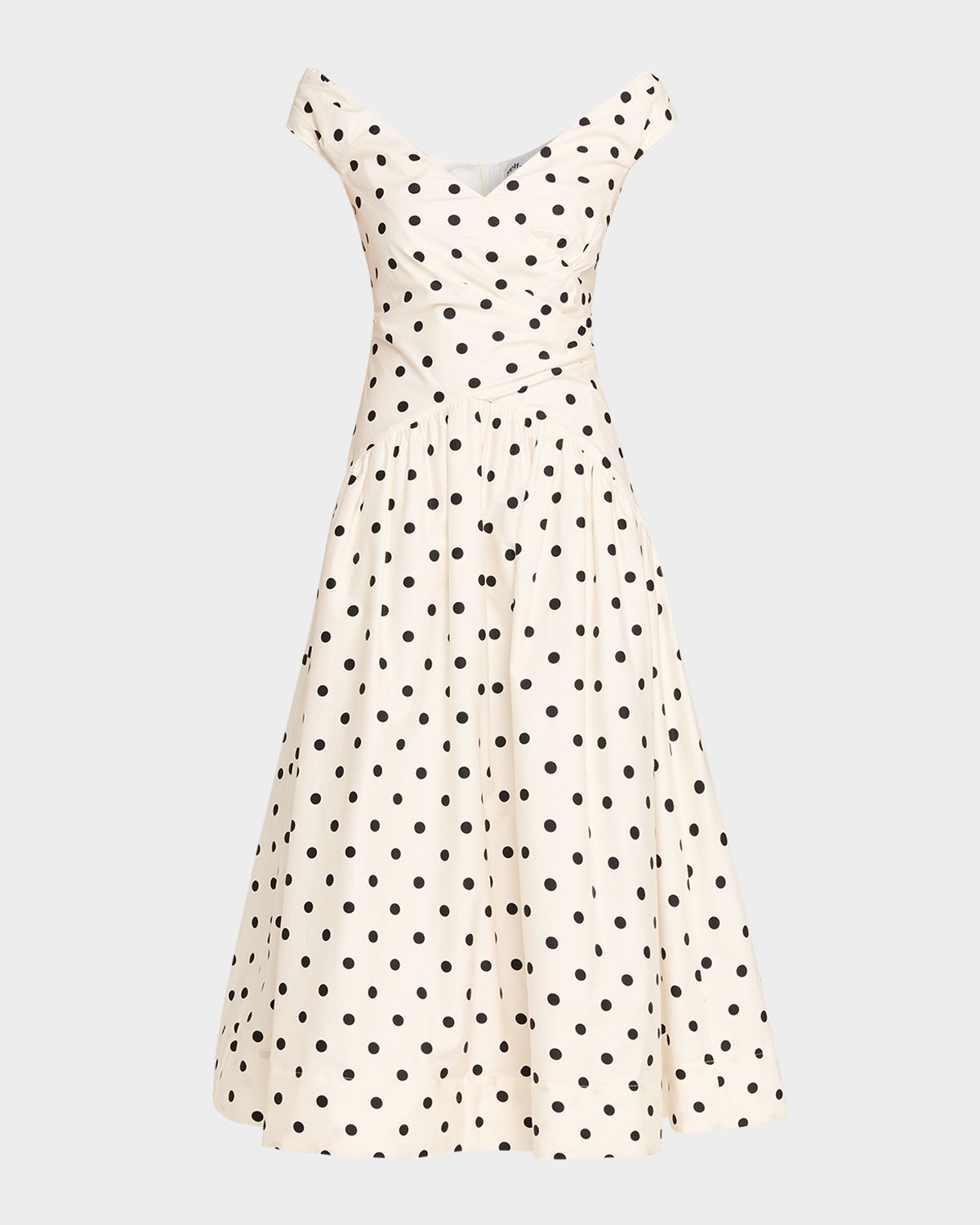 Self-Portrait Polka-Dot Cotton Midi Dress | Thumbnail 6 Self-Portrait Polka-Dot Cotton Midi Dress | Thumbnail 6