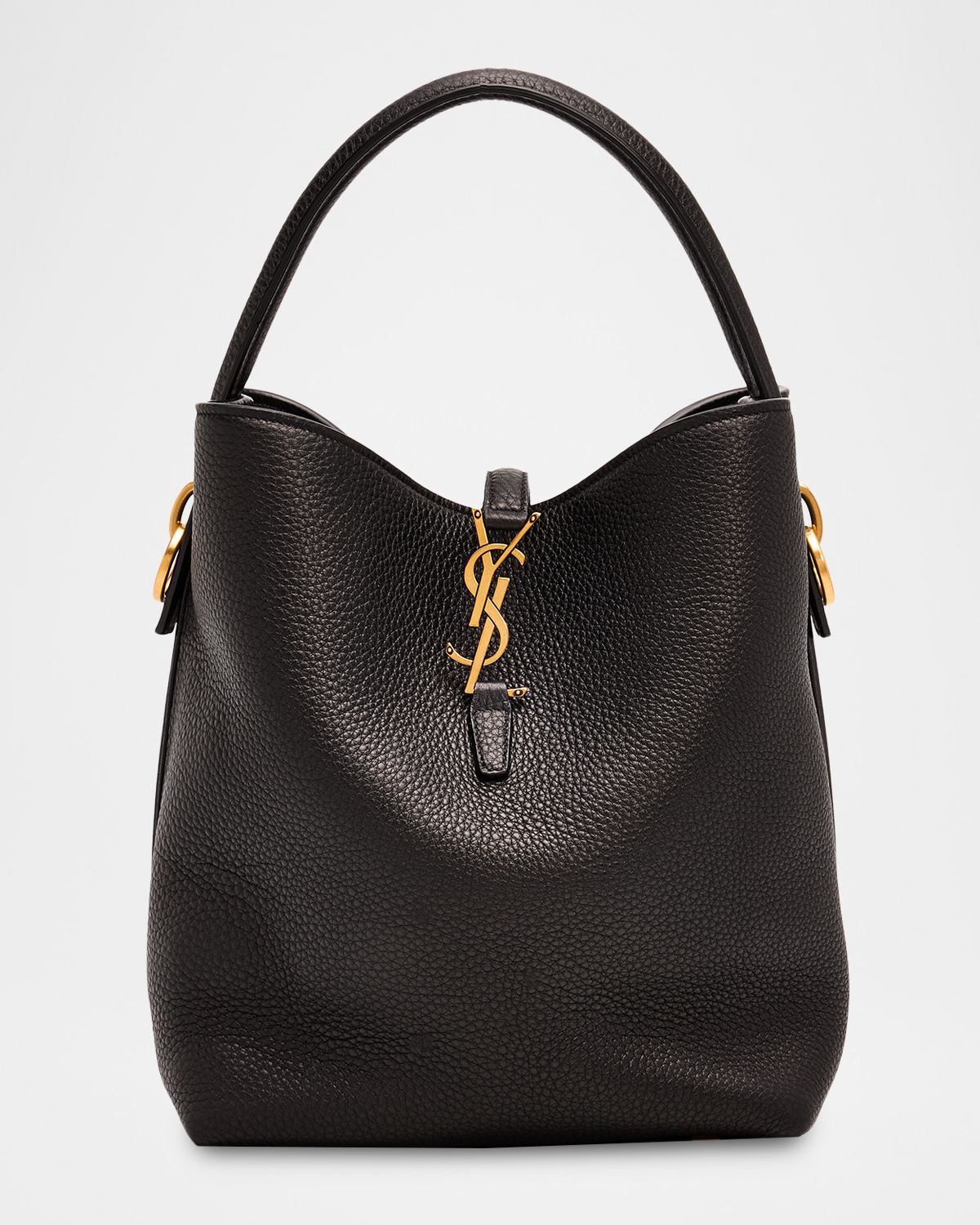 Saint Laurent Le 37 YSL Grained Leather Bucket Bag