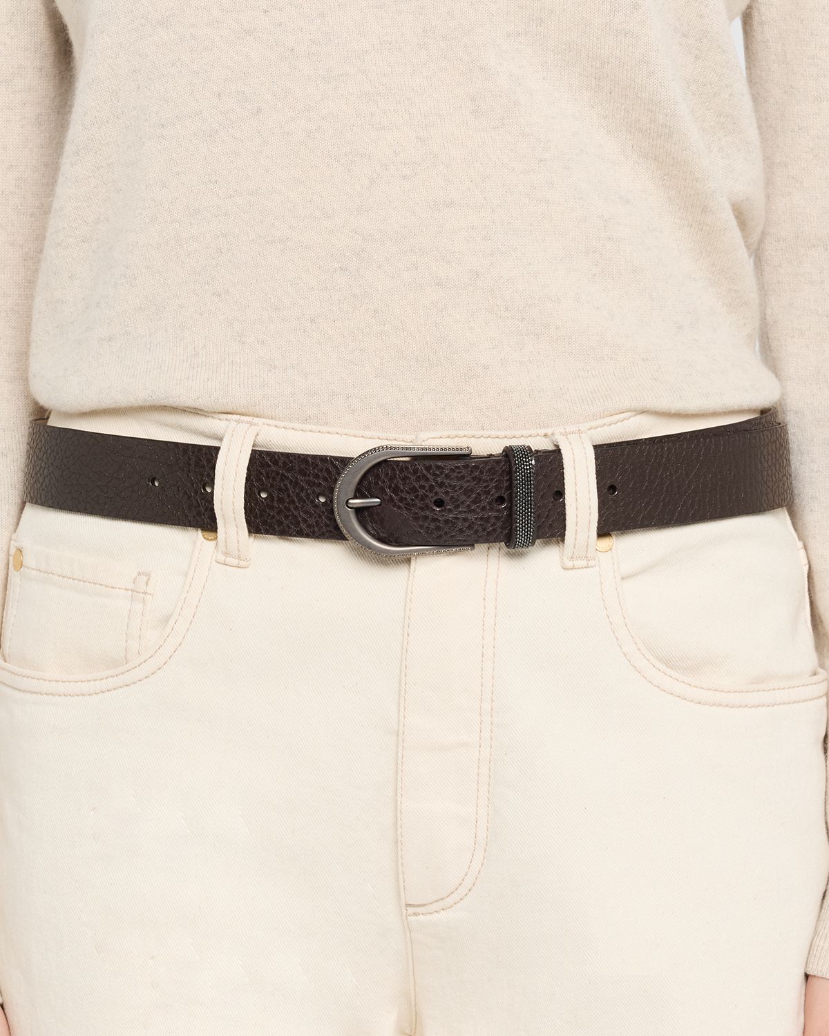 Brunello Cucinelli Grained Leather Belt