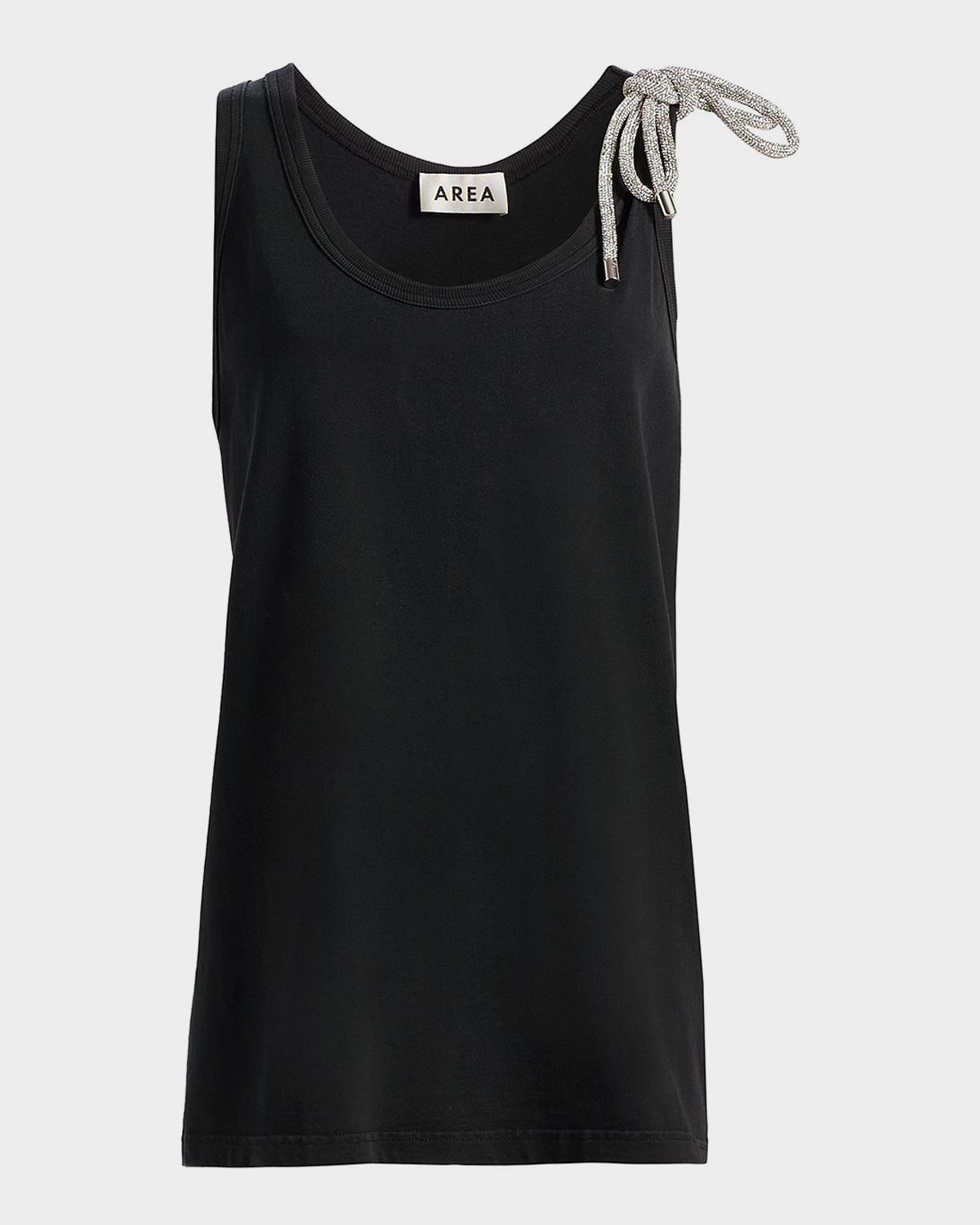 AREA Crystal Knot Oversized Tank Top