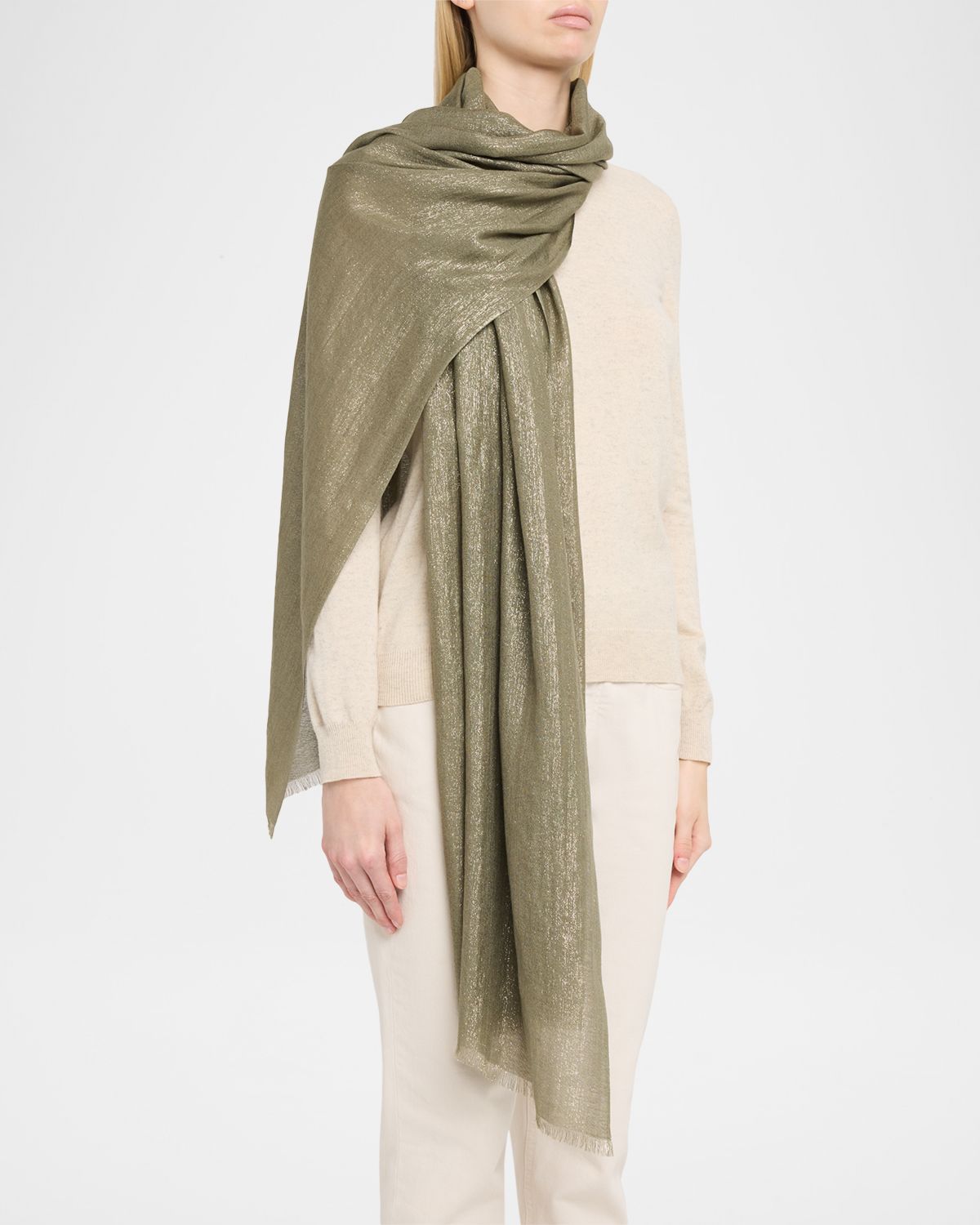 Brunello Cucinelli Sparkling Cashmere & Silk Scarf | Thumbnail 3