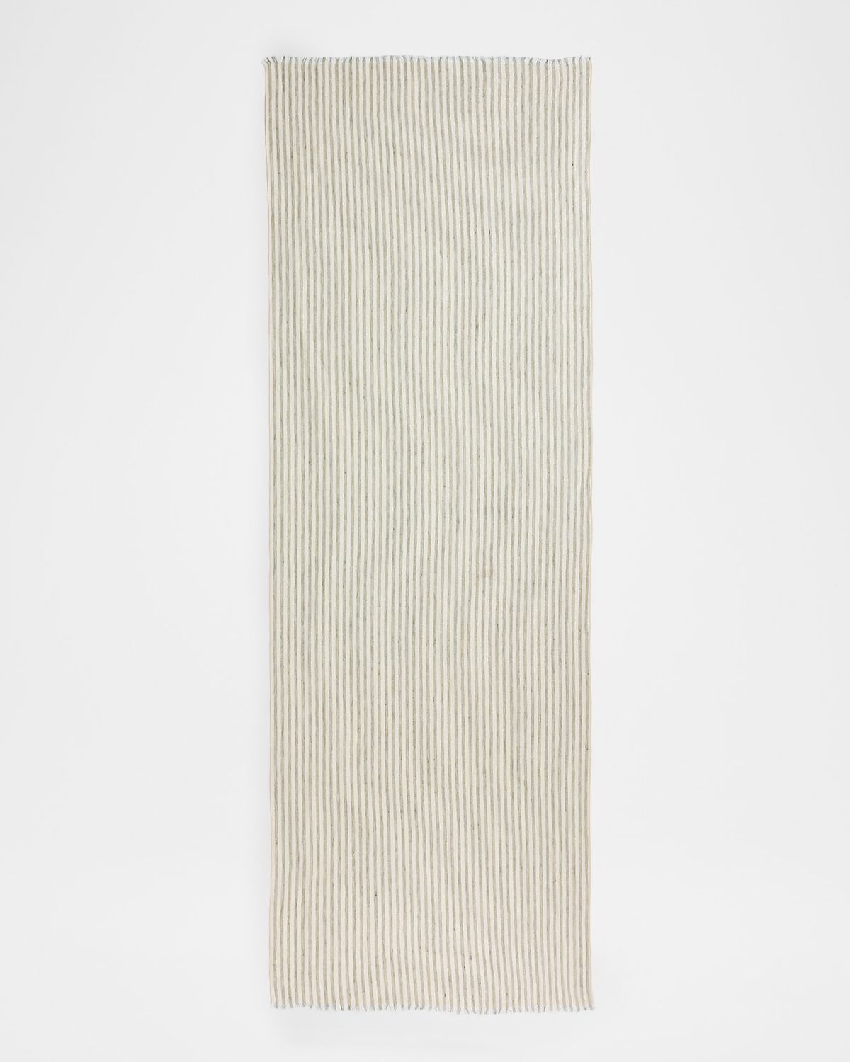 Brunello Cucinelli Sparkling Striped Linen-Blend Scarf