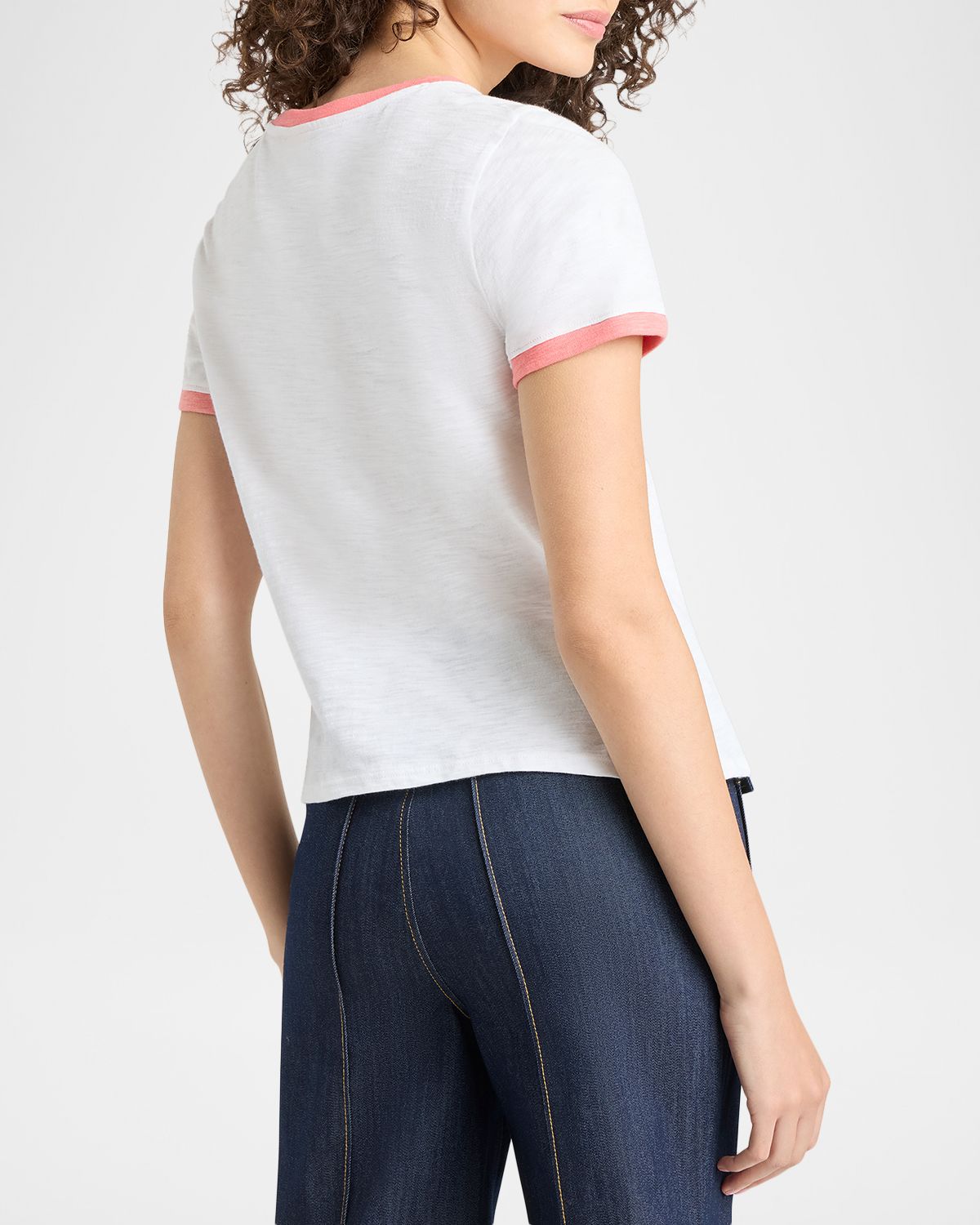 Cinq a Sept Je Taime Paris Shrunken Ringer Tee