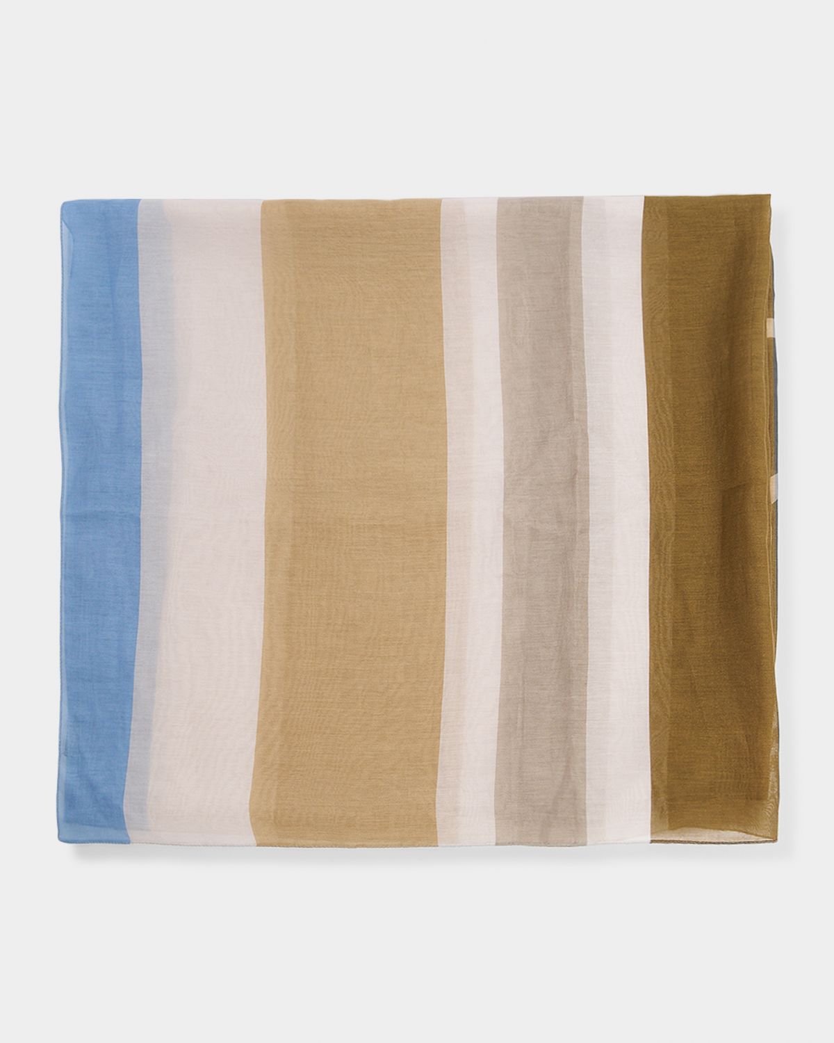 Saint Laurent Cassandre Striped Stole in Cotton and Silk | Thumbnail 5
