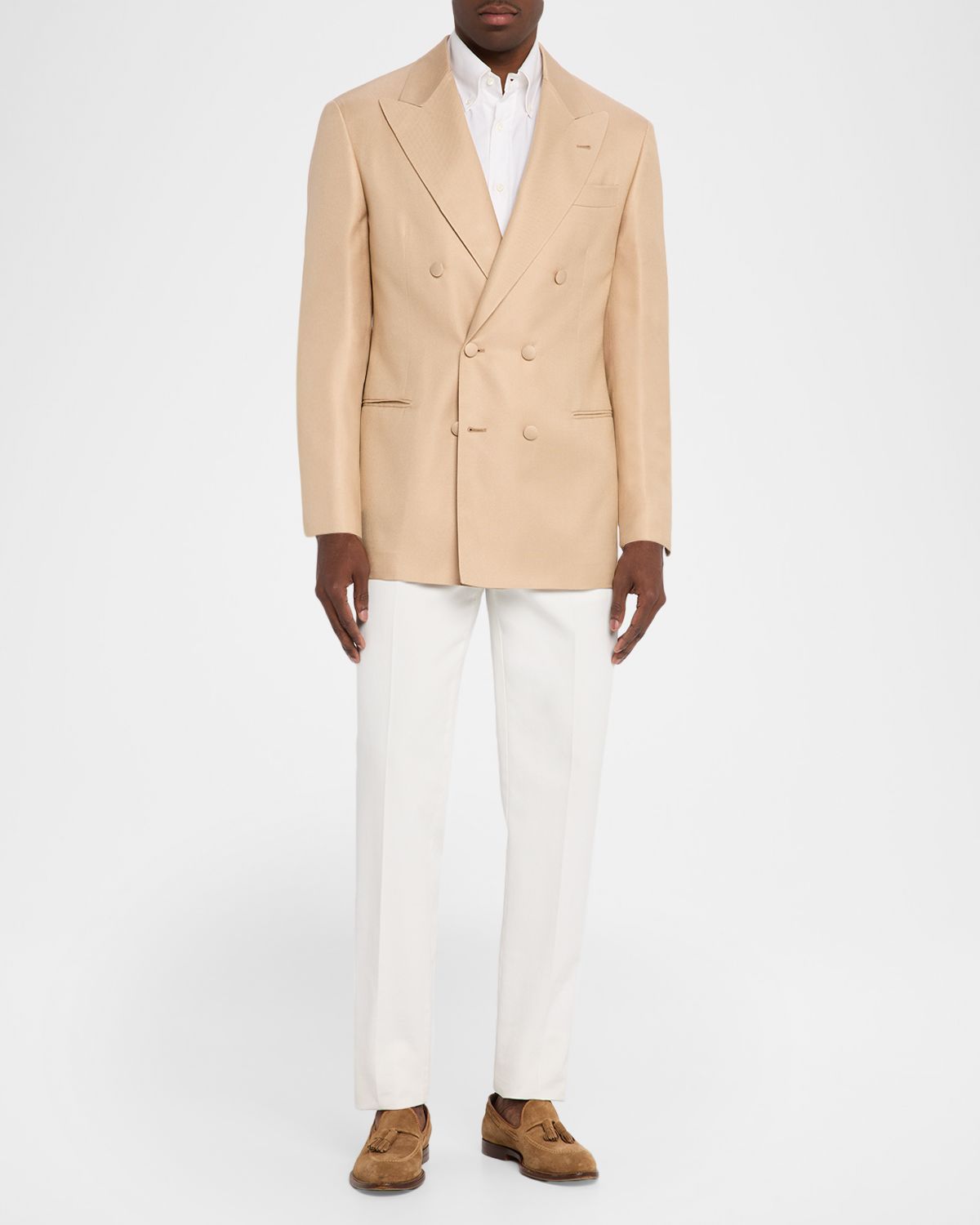 Brunello Cucinelli Men 's Double-Breasted Silk Sport Coat