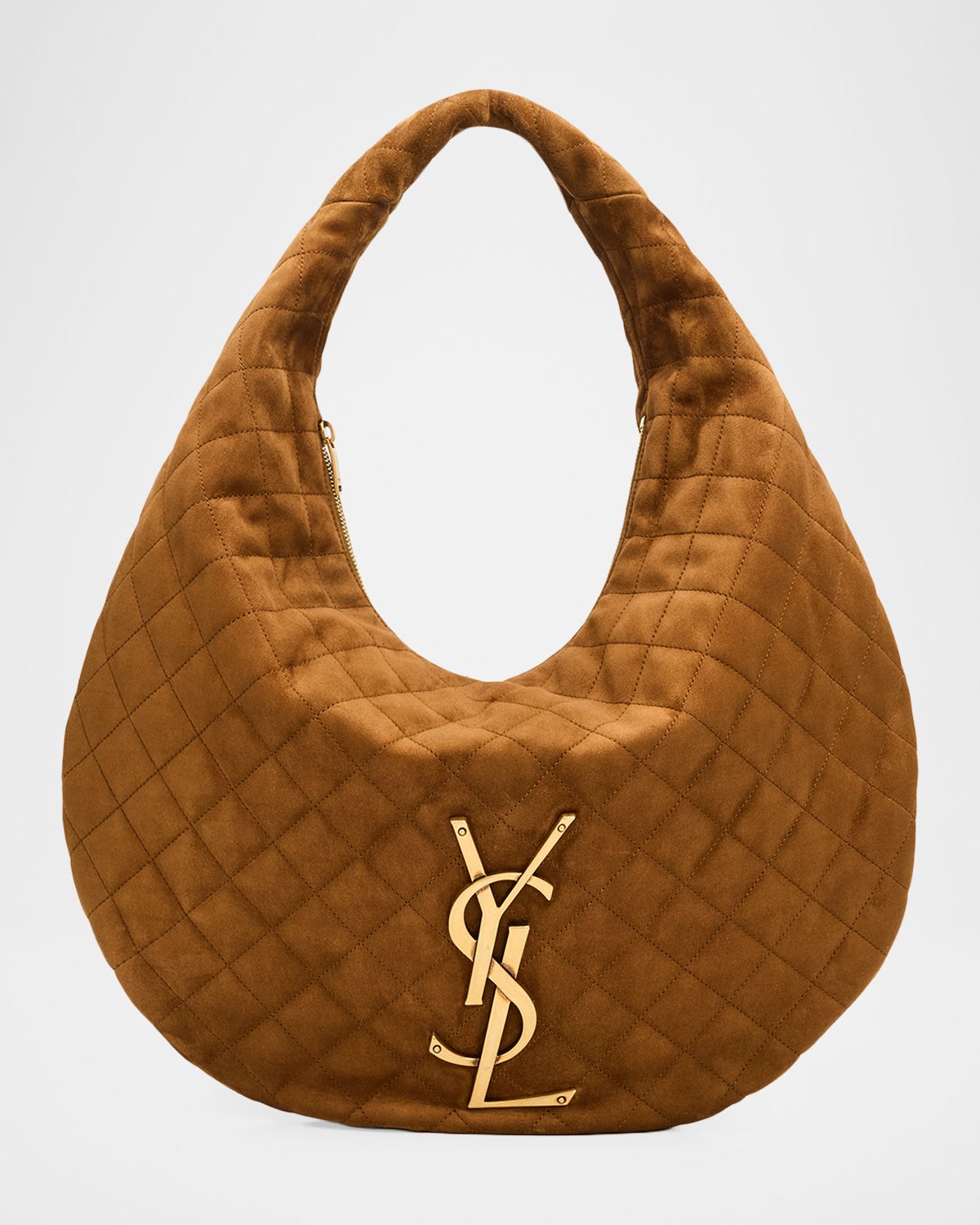 Saint Laurent Icare YSL Quilted Suede Hobo Bag | Thumbnail 8 Saint Laurent Icare YSL Quilted Suede Hobo Bag | Thumbnail 8