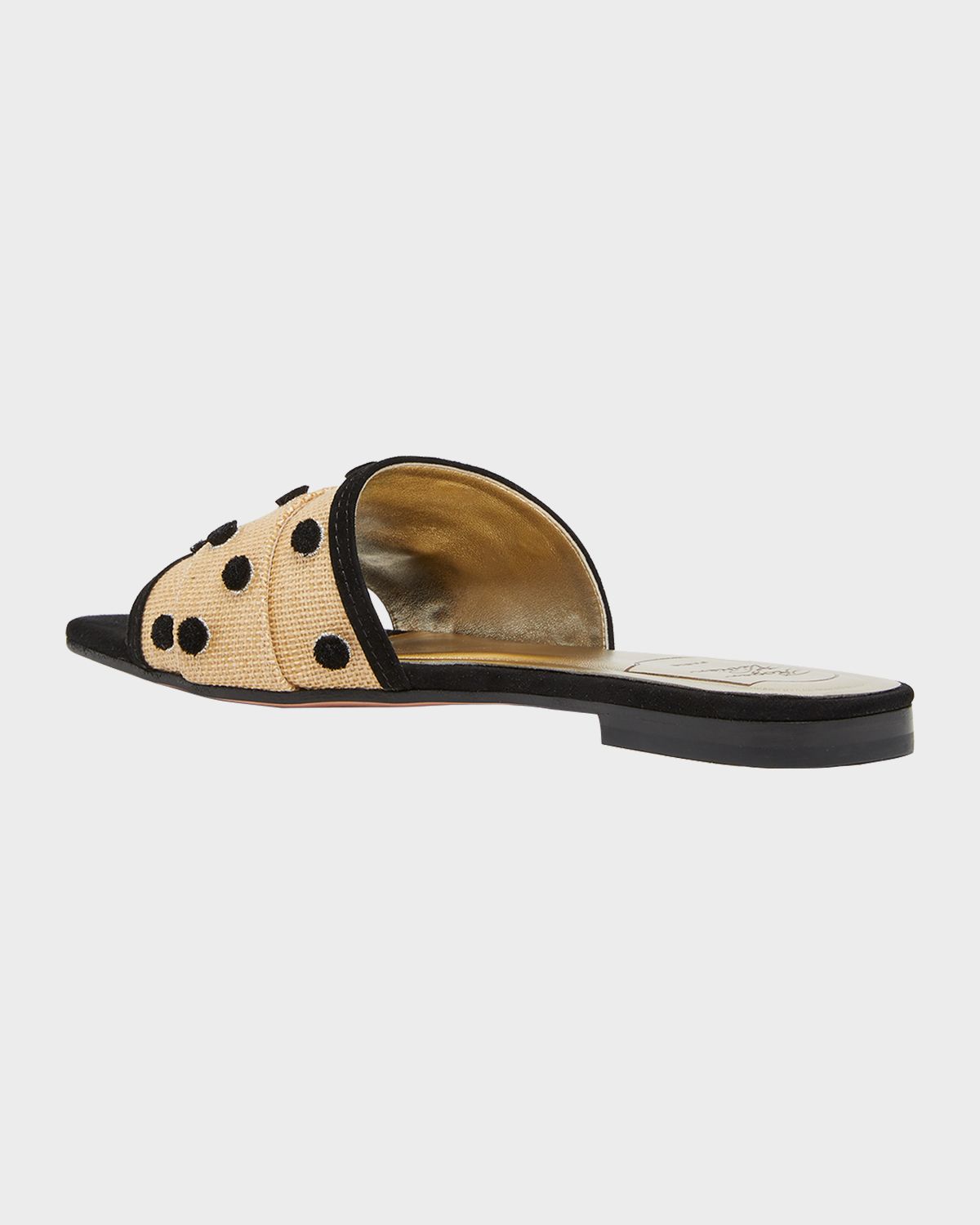Roger Vivier Tres Vivier Dots Flat Slide Sandals